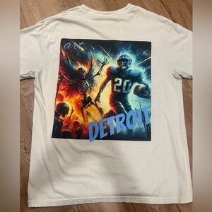 Detroit Lions “Barry Sanders skeleton” Graphic T-Shirt